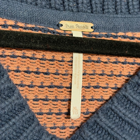 Free People Maisie Sweater in Midnight Cedar Combo - Picture 7 of 8